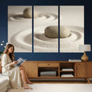 Zen Garden Stone Sand Canvas | Japanese Rock Garden Wall Art by MyGreatCanvas | Canvas Wall Art Prints | Photo Prints & Wall Decor