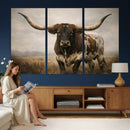 Longhorn Bull Wall Art Canvas Print, Western Farmhouse by MyGreatCanvas | Canvas Wall Art Prints | Photo Prints & Wall Decor