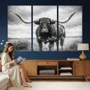 Texas Longhorn Canvas Wall Art Western Bull Desert Moody by MyGreatCanvas | Canvas Wall Art Prints | Photo Prints & Wall Decor
