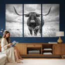 Texas Longhorn Canvas Wall Art Western Bull Desert Moody by MyGreatCanvas | Canvas Wall Art Prints | Photo Prints & Wall Decor