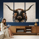 Texas Longhorn Canvas Wall Art Western Bull Desert Moody by MyGreatCanvas | Canvas Wall Art Prints | Photo Prints & Wall Decor