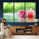 Zen Lotus Candle Canvas Wall Art Pink Spa Meditation by MyGreatCanvas | Canvas Wall Art Prints | Photo Prints & Wall Decor