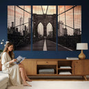 Brooklyn Bridge Canvas Wall Art, New York City Skyline Photography Print, NYC Landmark Urban Decor Artwork by MyGreatCanvas | Canvas Wall Art Prints | Photo Prints & Wall Decor