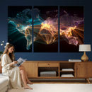 World Map and Global Flight Routes Map Canvas Wall Art, Worldwide Aviation Network Print, International Air Travel Wall Decor by MyGreatCanvas | Canvas Wall Art Prints | Photo Prints & Wall Decor