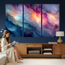 Colorful Abstract Canvas Wall Art Print, Vibrant Popup Color Art Print