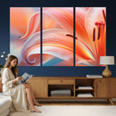 Peach Lily Canvas Wall Art, Coral Pink Flower Macro Photo Print, Botanical Bedroom Decor, Soft Floral Photography, Living Room Wall Art by MyGreatCanvas | Canvas Wall Art Prints | Photo Prints & Wall Decor