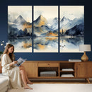 Lake Abstract Mountain Wall Art Canvas Print