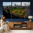 Chicago Cubs Baseball Team Print - Wrigley Field Stadium