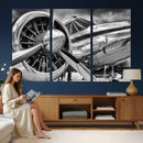 Vintage Antique Airplane Wall Art Canvas Print