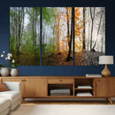 Four Seasons Wall Art Forest Canvas Print – Triptych