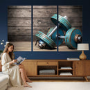 Dambell and Sport Wall Art Canvas Print
