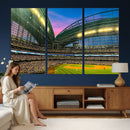 Milwaukee Brewers Baseball Team Print Canvas- American