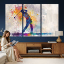 Watercolor Golf Swing Wall Art Canvas Print | Vibrant