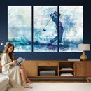Golf Swing Wall Art Canvas Print - Sports-Inspired