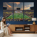 University of Michigan Wolverines Print Canvas, Football