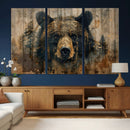 Abstract 399 Bear Wall Art | Rustic Cabin Wall Decor with