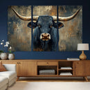 Texas Western Wall Art Canvas Print - Abstract Cow Longhorn by MyGreatCanvas | Canvas Wall Art Prints | Photo Prints & Wall Decor