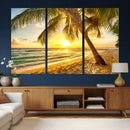 Beach Sunset Canvas Wall Art Print - Tropical Beach Canvas by MyGreatCanvas | Canvas Wall Art Prints | Photo Prints & Wall Decor