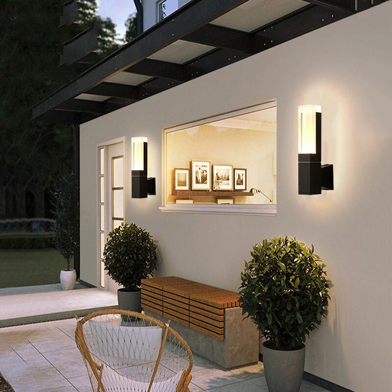 MIRODEMI® Modern Black Outdoor Waterproof LED Wall Mounted Lamp For Villa, Porch