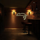 Sleeping Cat Metal Neon Wall Art- LN0022