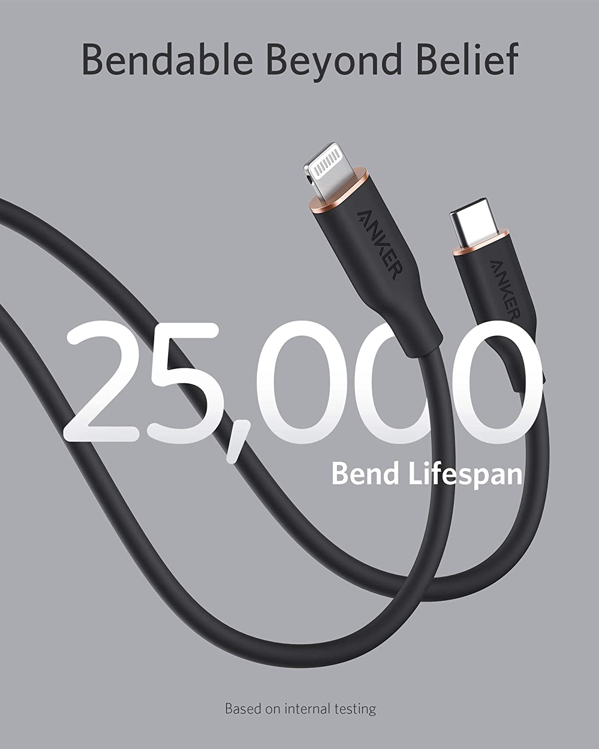 Anker <b>641</b> USB-C to Lightning Cable (Flow, 3 ft Silicone), photo 4 of 43