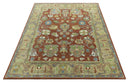 Rust And Beige Traditional Oushak Design Hand Tufted 8x10 Wool Area Rug by The Rug Decor