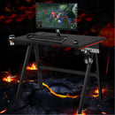 Ergonomic Computer Gaming Desk with Cup Holder and Headphone Hook by LJGDeals