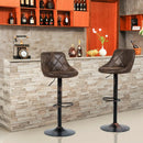 Set of 2 Adjustable Bar Stools with Backrest and Footrest by LJGDeals