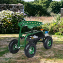Extendable Handle Garden Cart Rolling Wagon Scooter by LJGDeals
