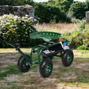 Heavy Duty Garden Cart with Tool Tray and 360 Swivel Seat by LJGDeals