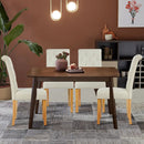 2 Pieces Tufted Dining Chair Set with Adjustable Anti-Slip Foot Pads by DirectDeals