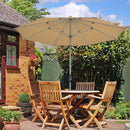 9 Feet Patio Outdoor Market Umbrella with Aluminum Pole without Weight Base by LJGDeals