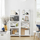 2 Pieces 4-Tier Wood Display Storage Bookshelf Set by LJGDeals