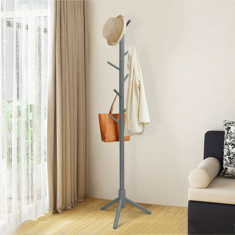 2 Heights Wooden Coat Rack with 8 Hooks, photo 2 of 16