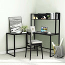 Reversible L-Shaped Corner Desk with Storage Bookshelf by LJGDeals