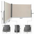 237 x 71 Inch Patio Retractable Double Folding Side Awning Screen Divider by LJGDeals