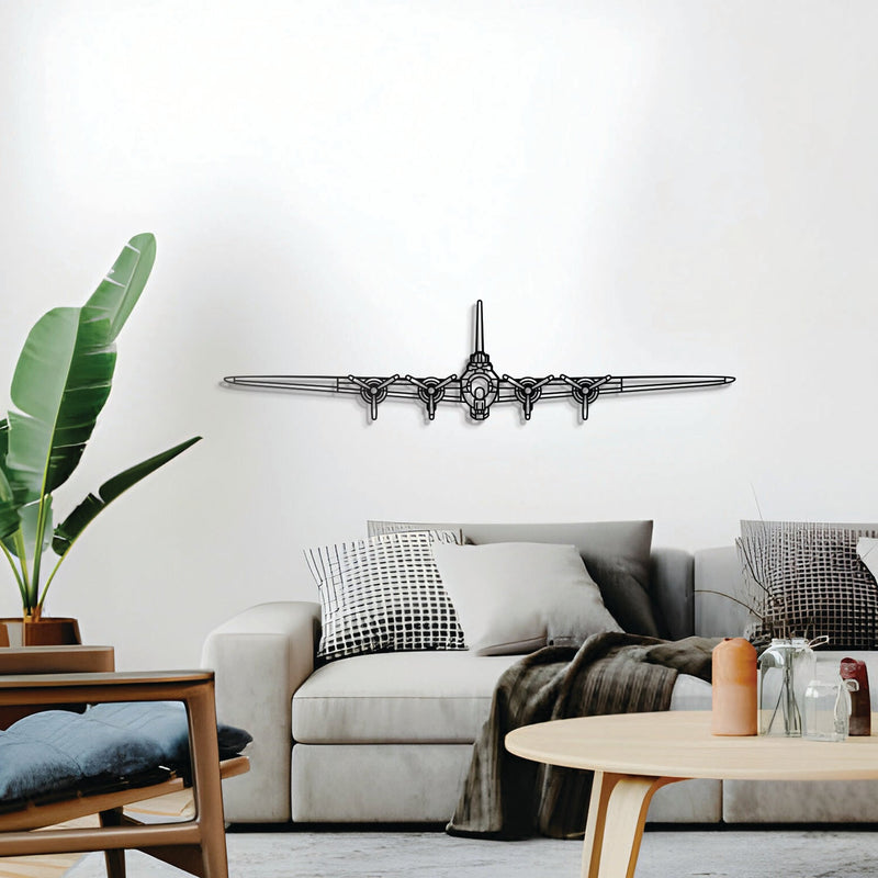 B-17 Flying Fortress Front Metal Aircraft Wall Art - NCP0367