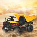 12V Battery Kids Ride On Dump Truck with Electric Bucket and Dump Bed-Yellow by LJGDeals