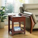 Set of 2 Nightstand with Storage Shelf and Pull Handle by LJGDeals
