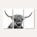 Scottish Highland Cow Cattle Art Print Wall Art Canvas Print