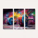 Abstract Graffiti Barbell Canvas Wall Art – Urban Fitness