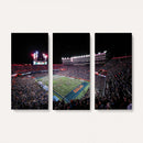 Ben Hill Griffin Stadium Night Game Triple Canvas Wall Art -