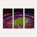 Bryant-Denny Stadium Night Game Triple Canvas Wall Art -