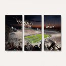 Epic Night Football Stadium Wall Art Canvas Print, Fireworks