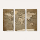 World Map Wall Art Canvas Print, Framed Map Art Picture