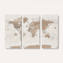 Framed Large World Map Canvas Print for Office Decor