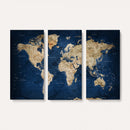 World Map Canvas Print – Framed Travel Map Wall Art for