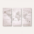 World Map Canvas Print – Detailed Map of the World Wall Art