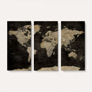 Push Pin World Map Canvas Wall Art Print, Interactive Travel