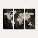 Vintage World Map Wall Art Canvas Print – Framed Large Map